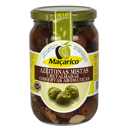 Split Tree-Ripened Olives with Garlic and Aromatic Herbs 210 g